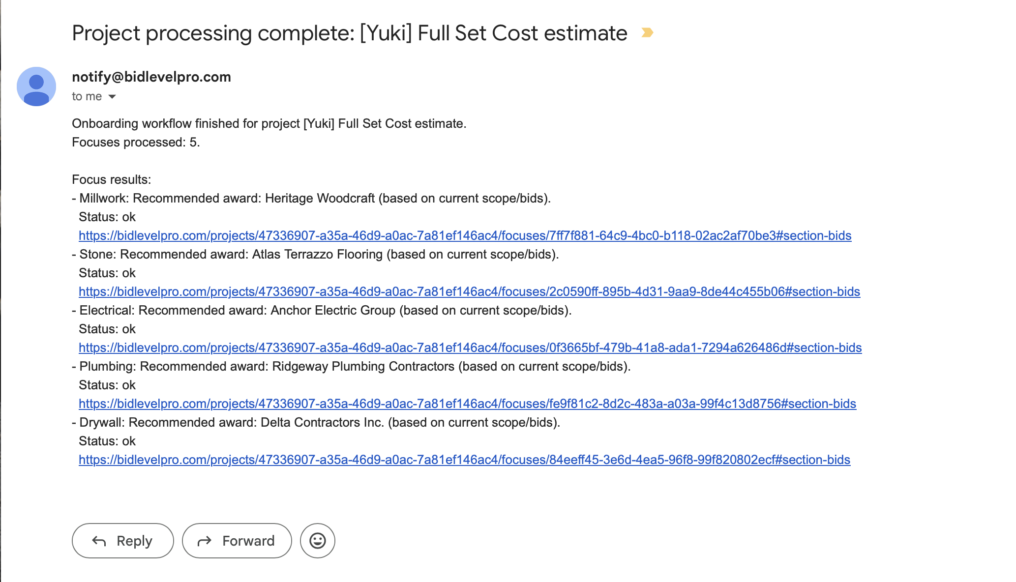 Bid Level Pro analyzing project scope
